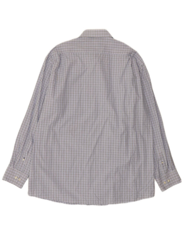Camisa masculina Tommy Hilfiger Regular Fit tamanho 17 XL azul algodão guingão