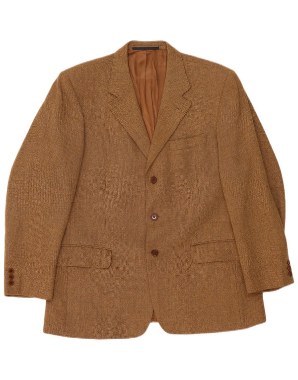 Jaqueta blazer masculina Burberry com 3 botões tamanho 54 grande marrom