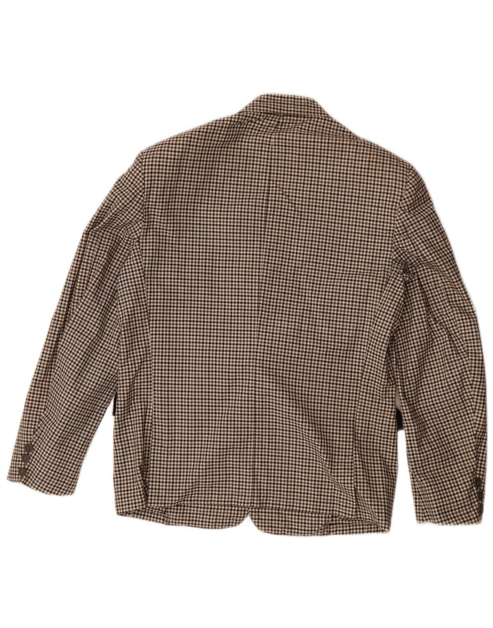 Jaqueta blazer masculina Wampum com 2 botões Reino Unido 38 cinza médio gingham