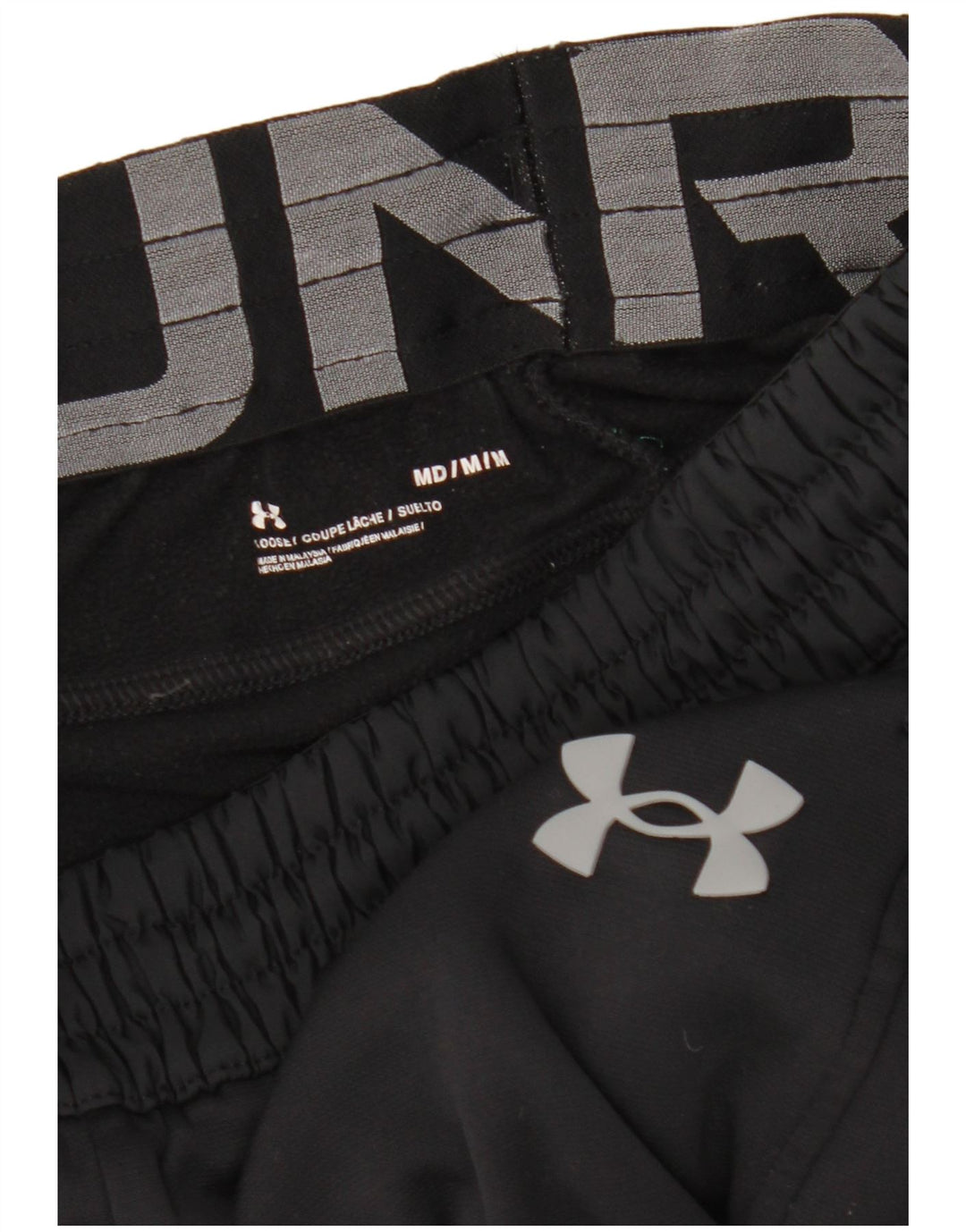 Calça esportiva masculina Under Armour Graphic Joggers poliéster preto médio