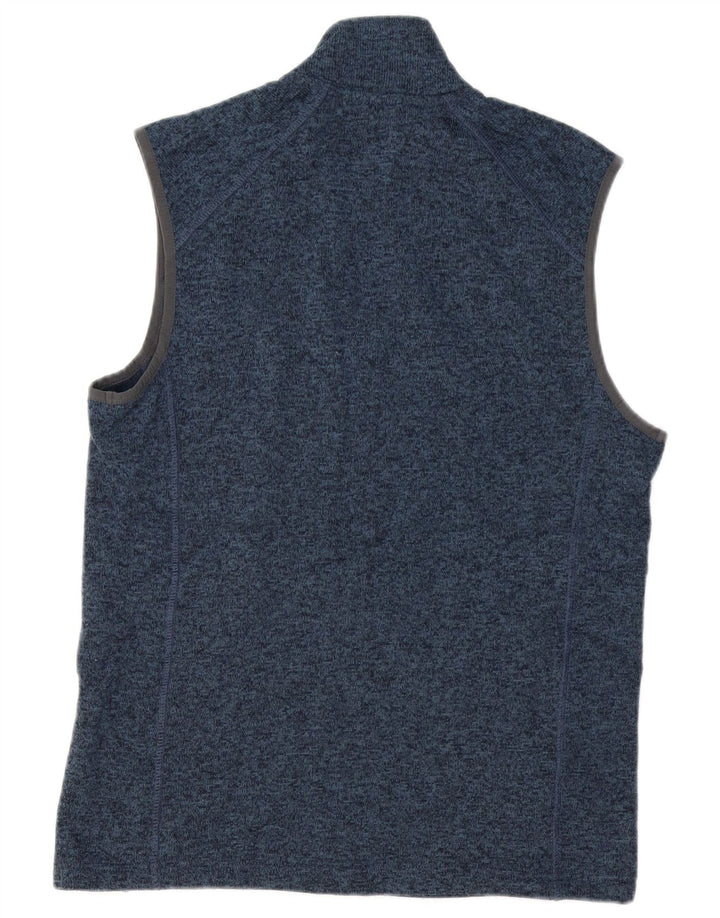 EDDIE BAUER Jaqueta masculina sem mangas com top de treino azul médio manchado