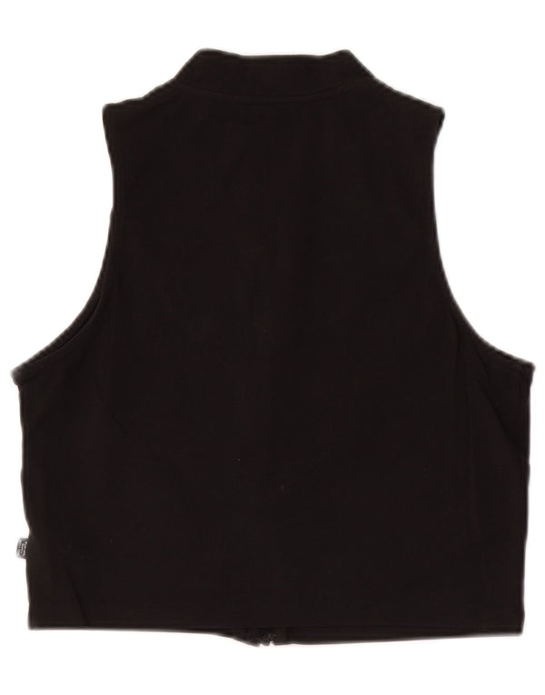 Top curto feminino sem mangas Puma UK 14 grande algodão preto