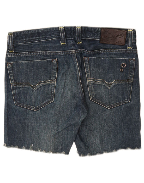Shorts jeans feminino DIESEL Viker Back Distressed W30 algodão azul médio