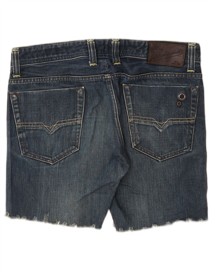 Shorts jeans feminino DIESEL Viker Back Distressed W30 algodão azul médio
