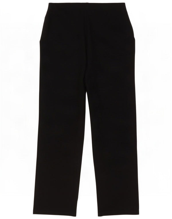 Marks & Spencer Calças casuais retas femininas Reino Unido 10 Pequeno W27 L29 Preto