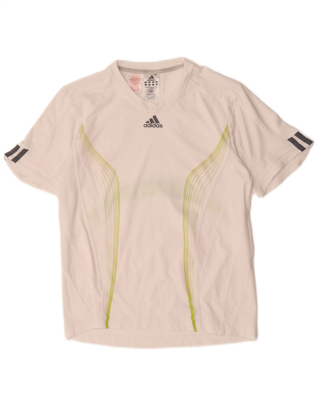 Camiseta Adidas Boys Climacool Top 13-14 Anos Branco Colorblock Poliéster