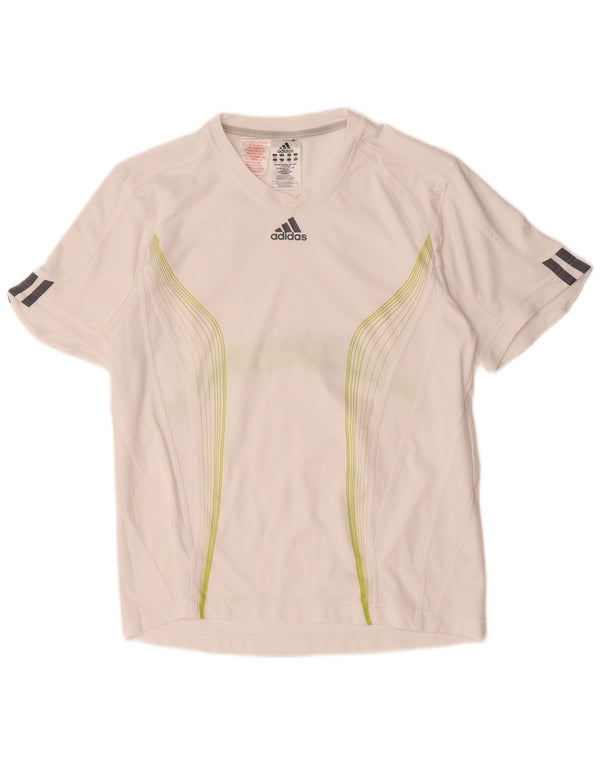 Camiseta Adidas Boys Climacool Top 13-14 Anos Branco Colorblock Poliéster