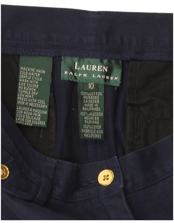 Calça cropped feminina RALPH LAUREN US 10 Grande W30 L23 Azul marinho