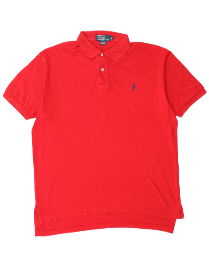 Camisa polo masculina Polo Ralph Lauren de algodão vermelho médio
