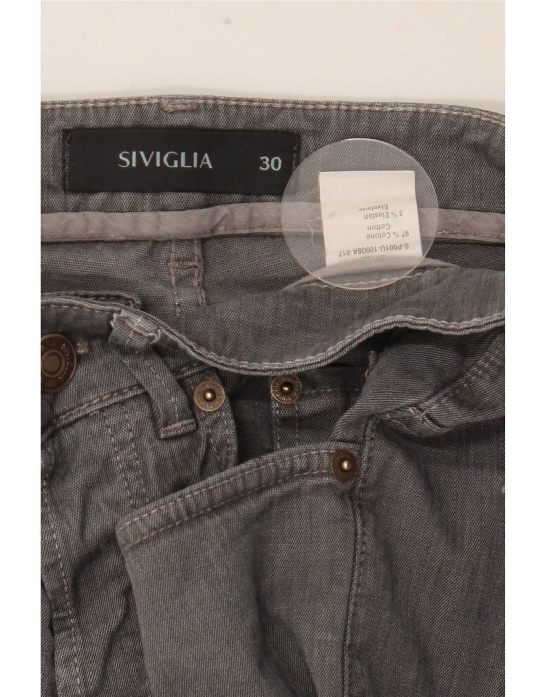 Calça jeans reta masculina SIVIGLIA W30 L32 algodão cinza