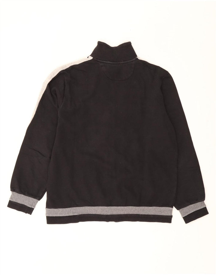 Lotto Womens Tracksuit Top Jacket UK 14 Médio Preto Colourblock Algodão