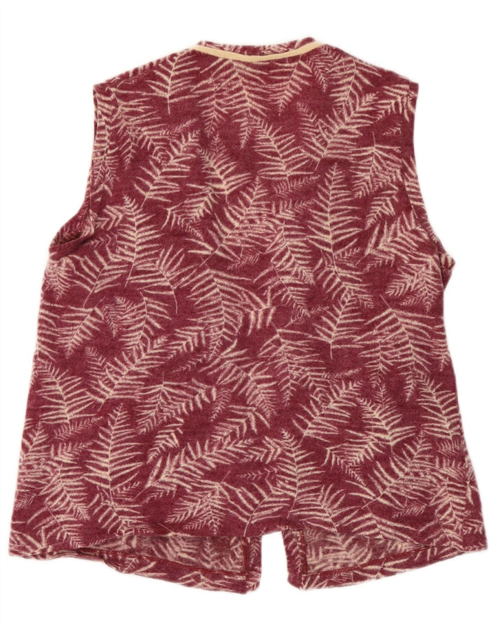 Conjunto feminino Hilton de 2 peças UK 10 pequeno floral cor de vinho