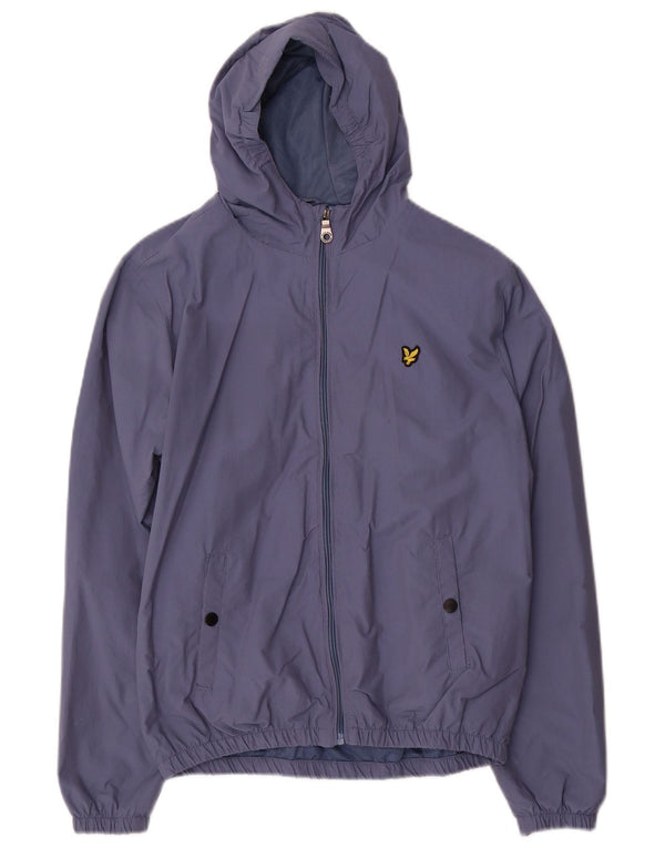 Jaqueta de chuva com capuz para meninos Lyle & Scott 14-15 anos azul algodão esportivo