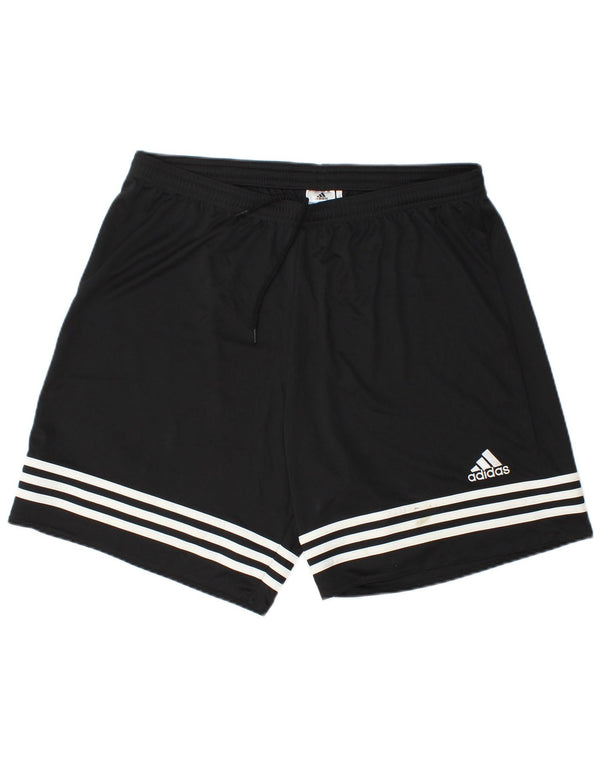 Adidas Mens Sport Shorts XL W38 L7 Preto Listrado Poliéster Esportes