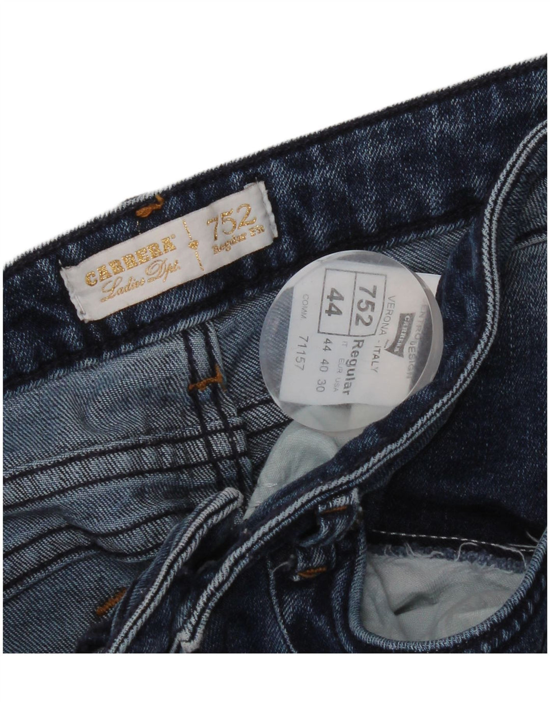 Carrera Calça Jeans Feminina 752 Regular Fit Straight IT 44 Médio W30 L32 Azul