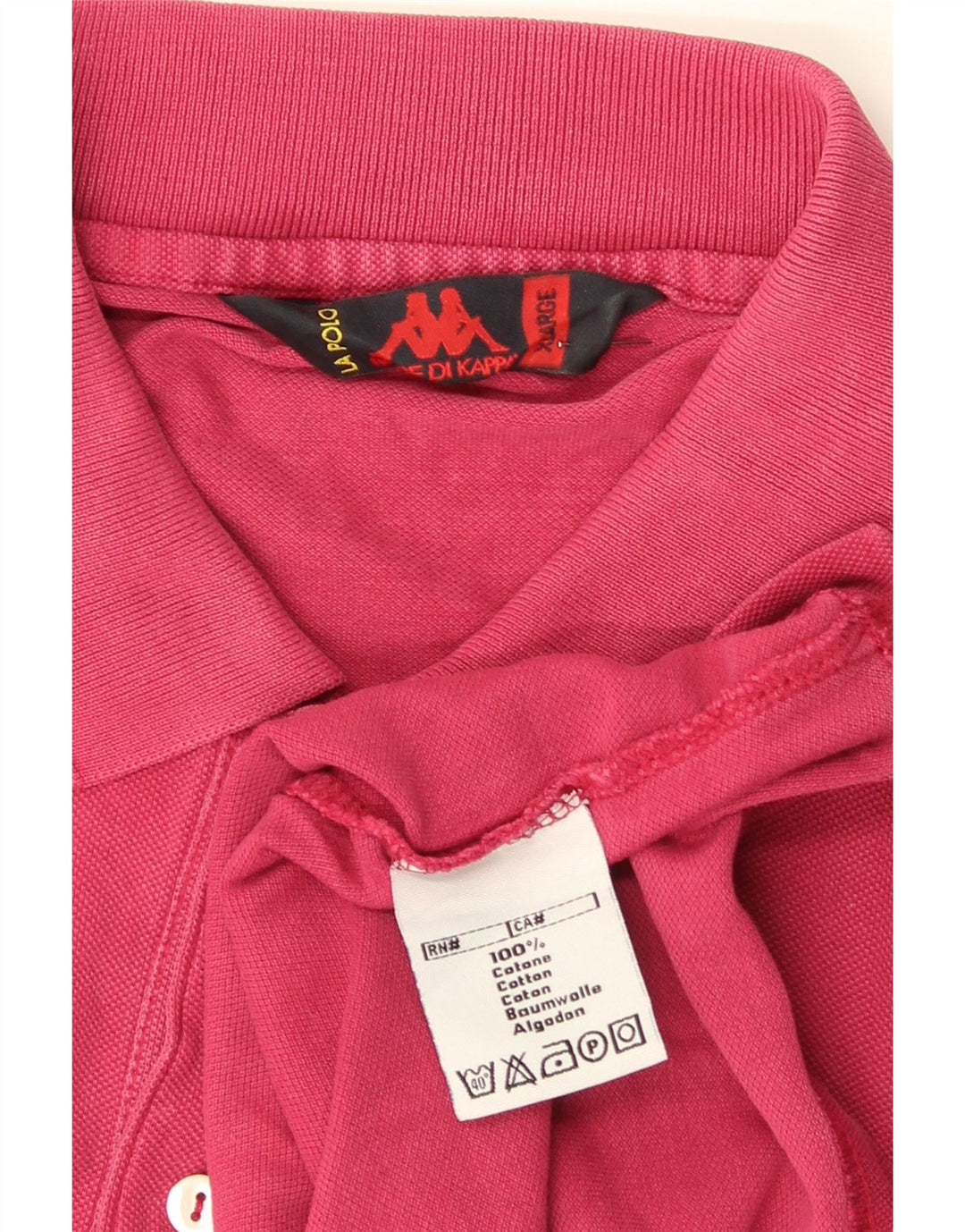 Camisa polo masculina Kappa XL algodão rosa