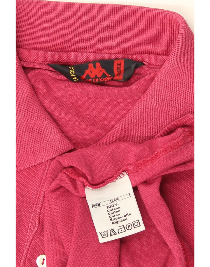 Camisa polo masculina Kappa XL algodão rosa