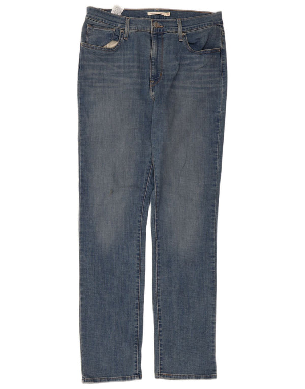 Calça jeans feminina Levi's 724 High Rise Straight W32 L32 azul algodão
