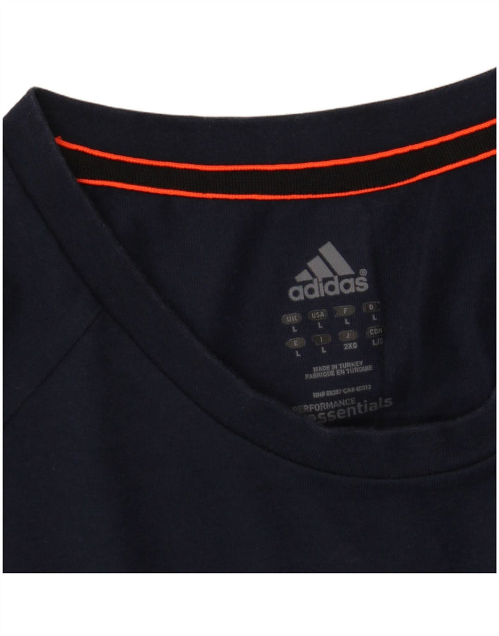 Camiseta Adidas Masculina Climalite Top Grande Azul Marinho