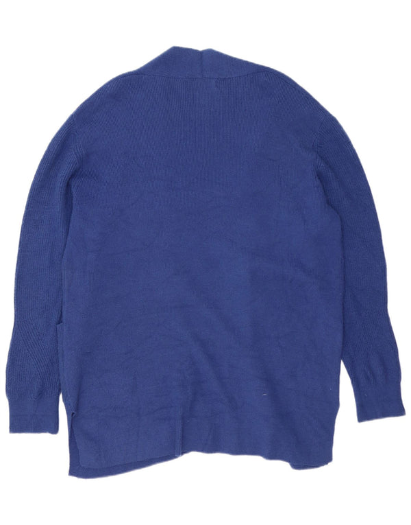 Suéter cardigã feminino oversized longline Marks & Spencer Reino Unido 16 grande azul