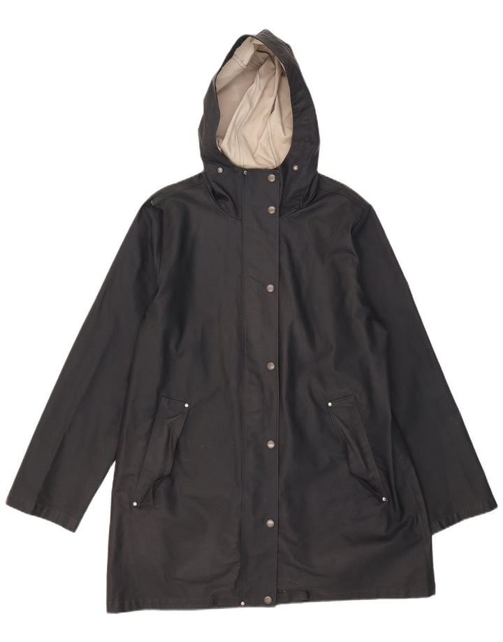Capa de chuva encapuçado Reino Unido 14 grande poliéster azul marinho para mulheres gordas