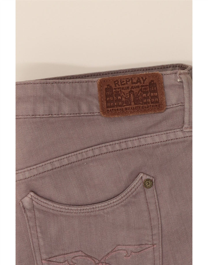 REPLAY Womens Skinny Jeans W31 L28 Purple Cotton Vintage Replay and Second-Hand Replay from Messina Hembry 