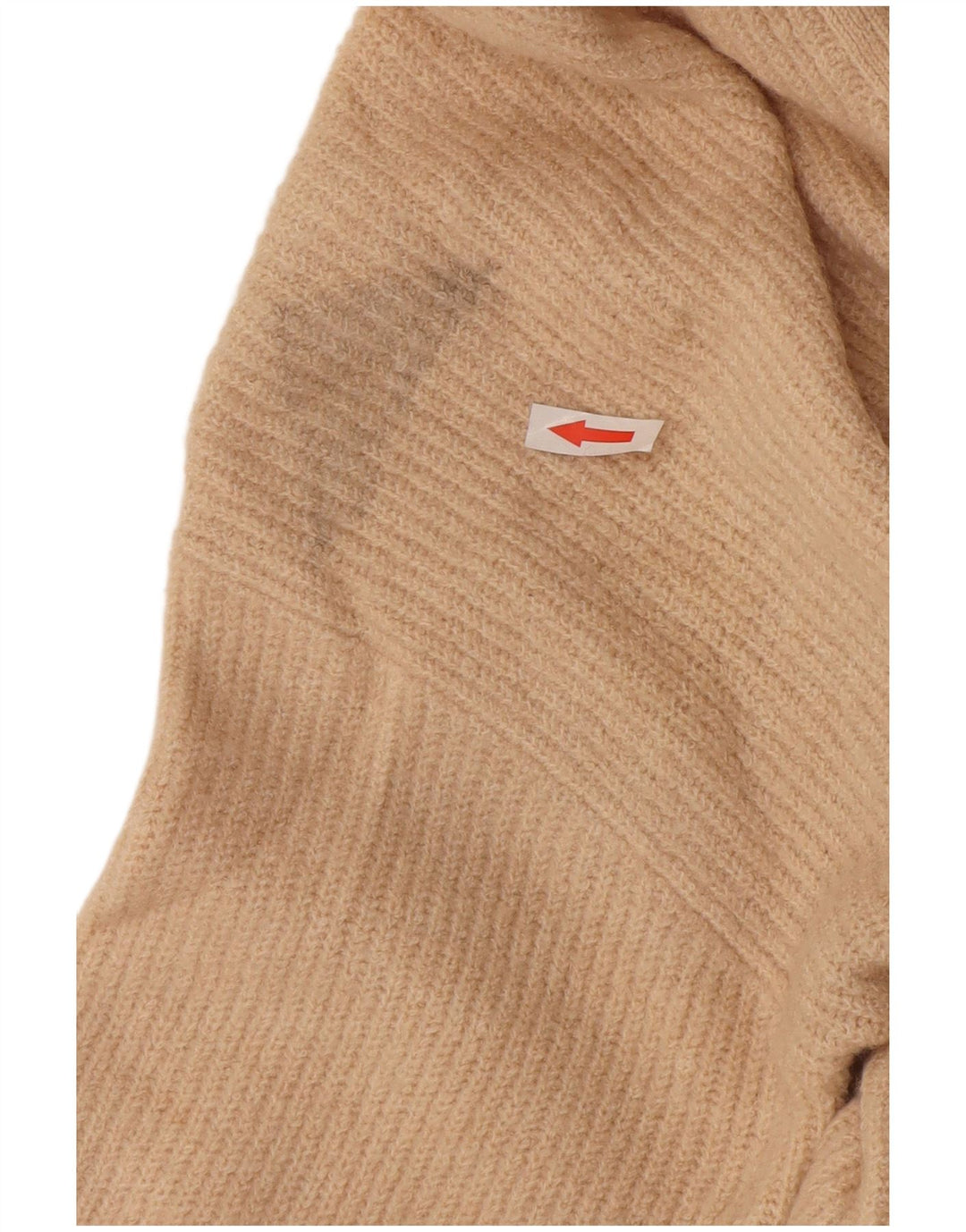 Suéter cardigã feminino Jack Wills oversized longline Reino Unido 10 pequeno bege