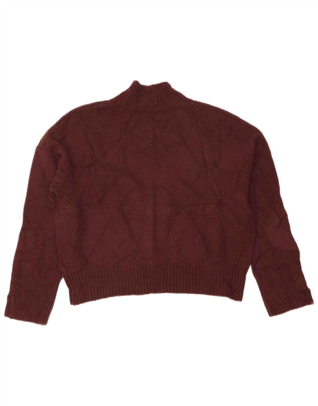 Suéter feminino Whistles com gola tartaruga e gola redonda Reino Unido 14 lã marrom médio