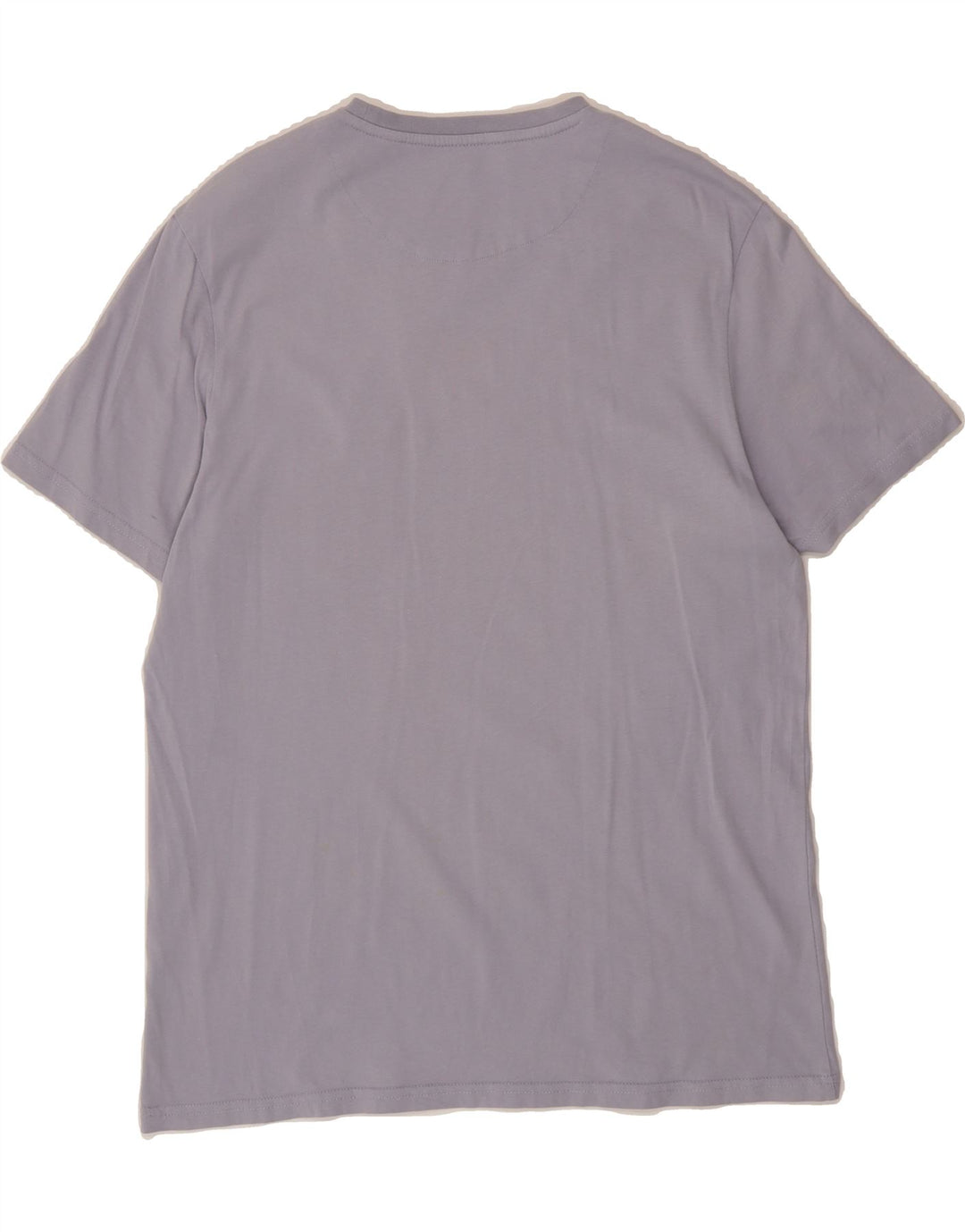 LYLE & SCOTT Mens T-Shirt Top Large Purple Colourblock Cotton Vintage Lyle & Scott and Second-Hand Lyle & Scott from Messina Hembry 