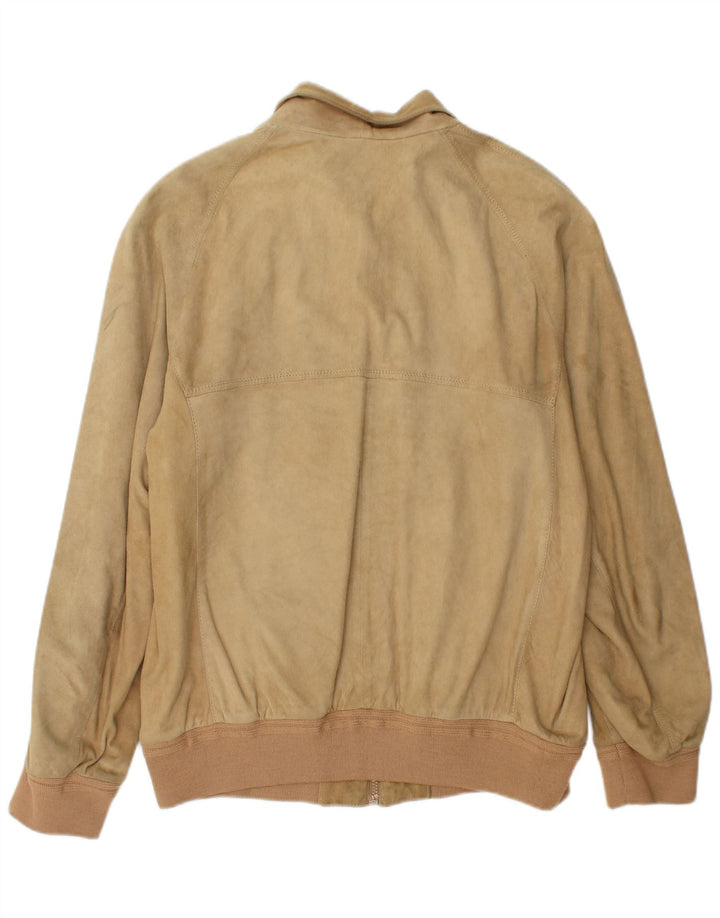 Jaqueta bomber masculina de camurça alemã IT 52 XL bege
