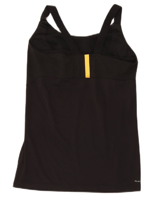 Reebok Womens Crop Graphic Vest Top UK 8/10 Pequeno Preto
