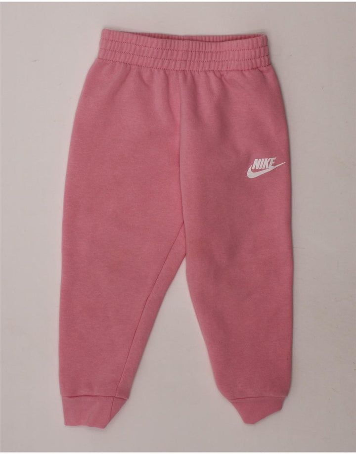 NIKE Girls Tracksuit Trousers Joggers 2-3 Years Pink Cotton Vintage Nike and Second-Hand Nike from Messina Hembry 