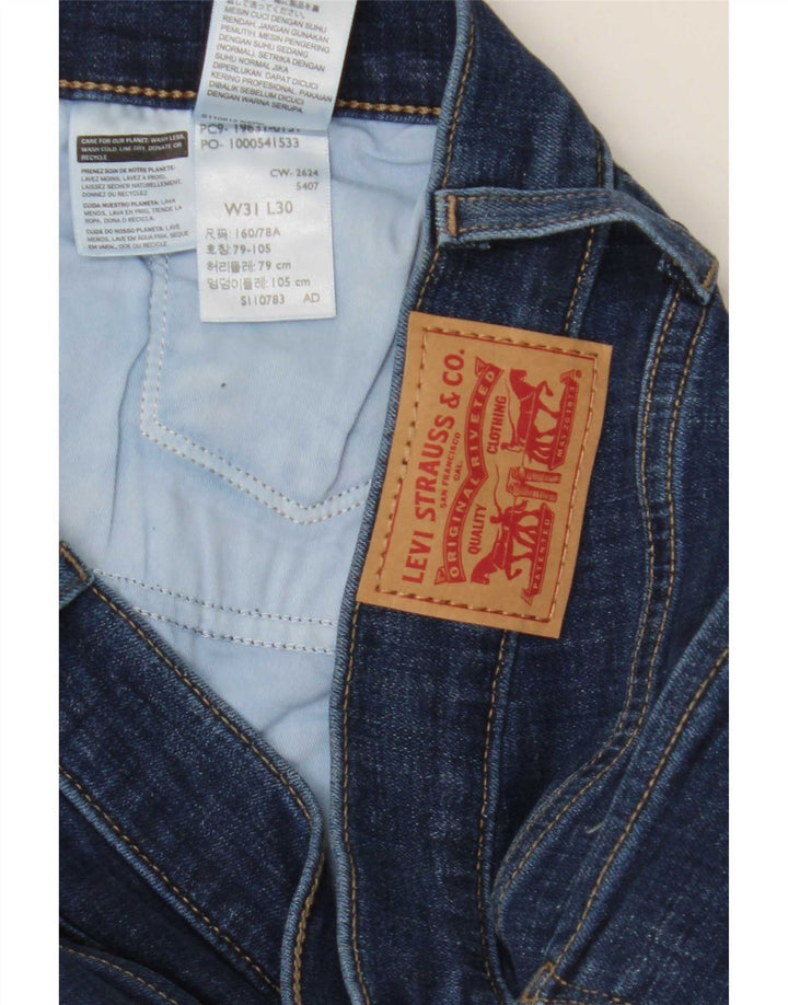 Calça jeans feminina Levi's 314 Shaping Straight W31 L30 azul algodão