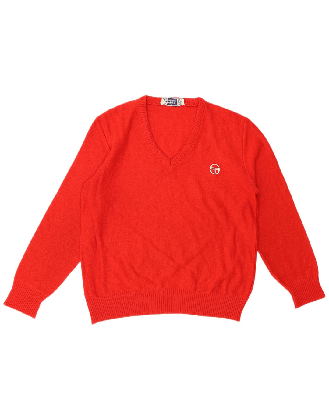 SERGIO TACCHINI Suéter feminino com decote em V Reino Unido 14 grande vermelho