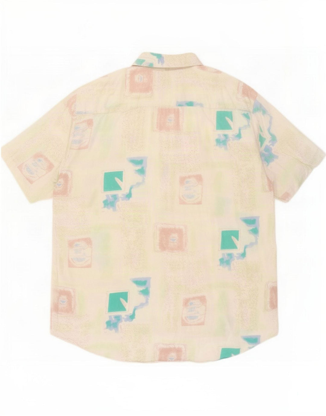Rob Roy Camisa masculina de manga curta grande geométrica multicolorida