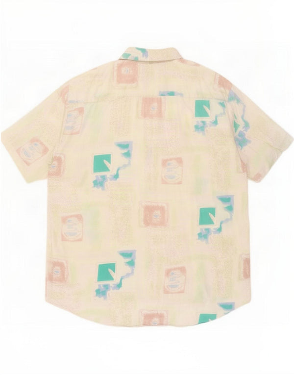 Rob Roy Camisa masculina de manga curta grande geométrica multicolorida