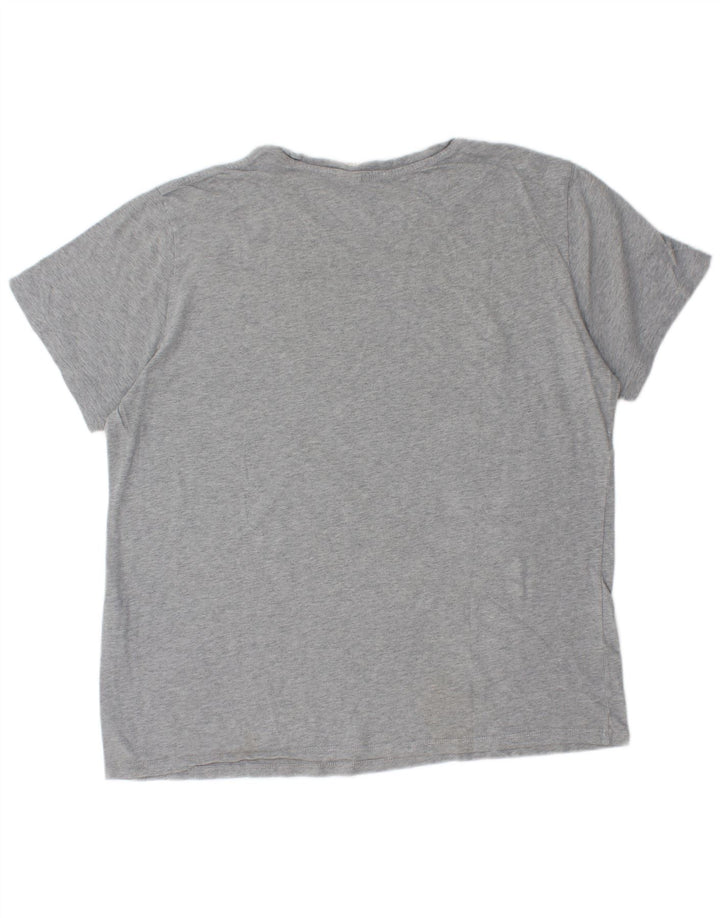 Camiseta gráfica masculina Levi's Top XL algodão manchado cinza