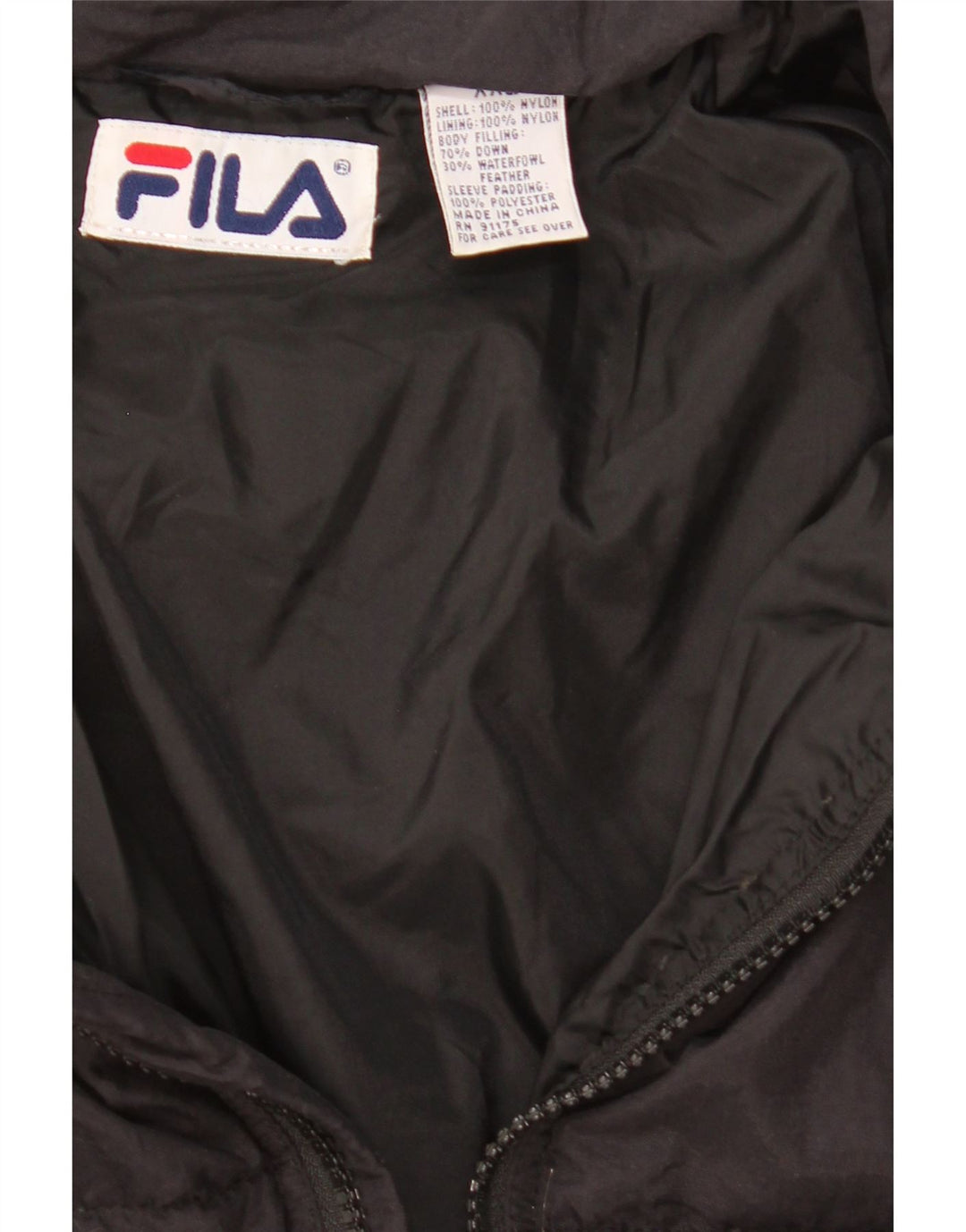 Jaqueta acolchoada masculina Fila UK 44 2XL preto nylon