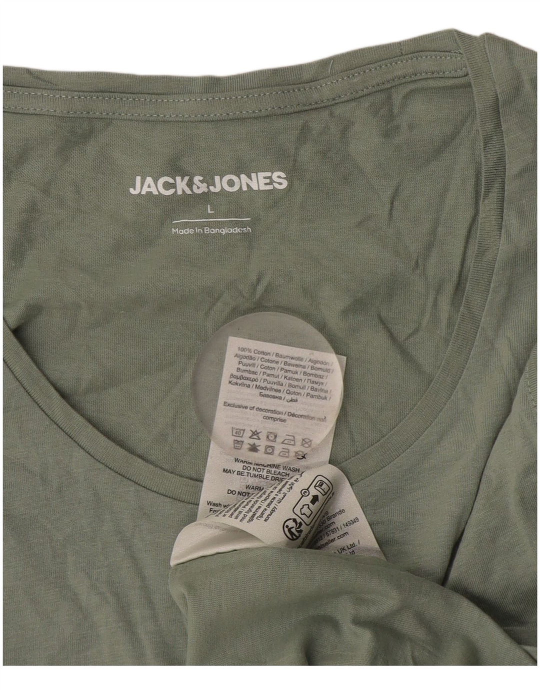 Colete masculino Jack & Jones Top grande de algodão cáqui