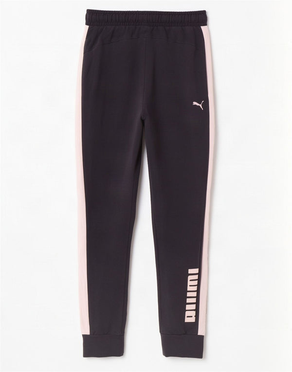 Calça de treino feminina Puma Joggers UK 10 Small Black Colourblock