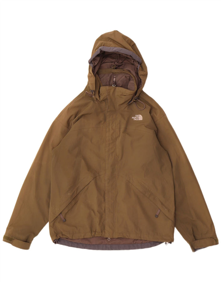 Jaqueta de chuva masculina com capuz The North Face UK 38 Poliéster cáqui médio