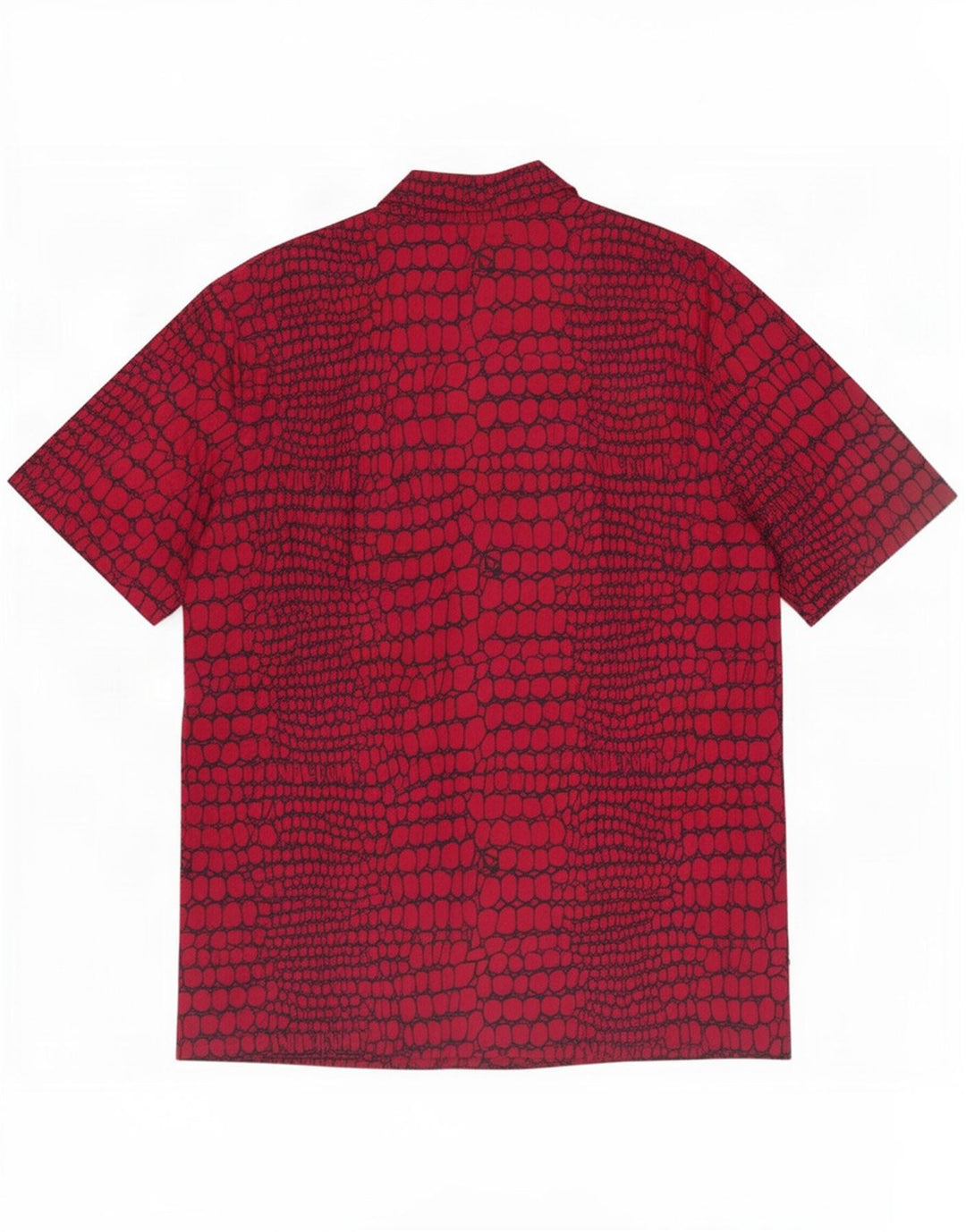 Camisa masculina de manga curta Volcom com estampa animal vermelha média