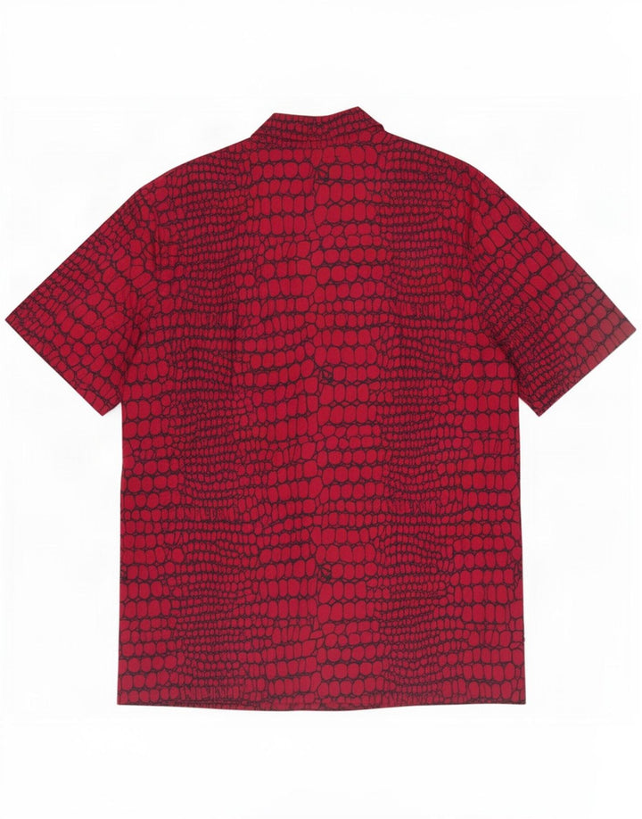 Camisa masculina de manga curta Volcom com estampa animal vermelha média