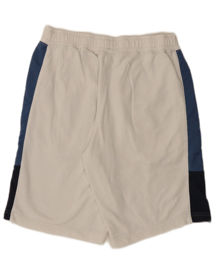 Shorts esportivos masculinos Nike médio branco colorblock algodão