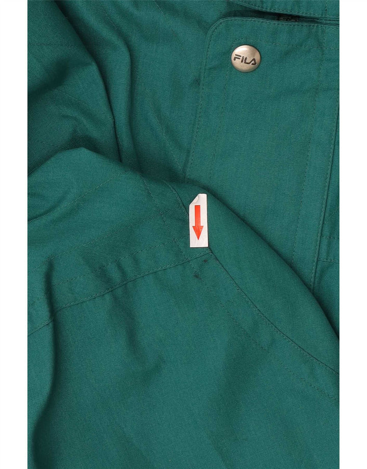 Fila Mens Graphic Hooded Utility Jacket IT 50 Grande Poliéster Verde