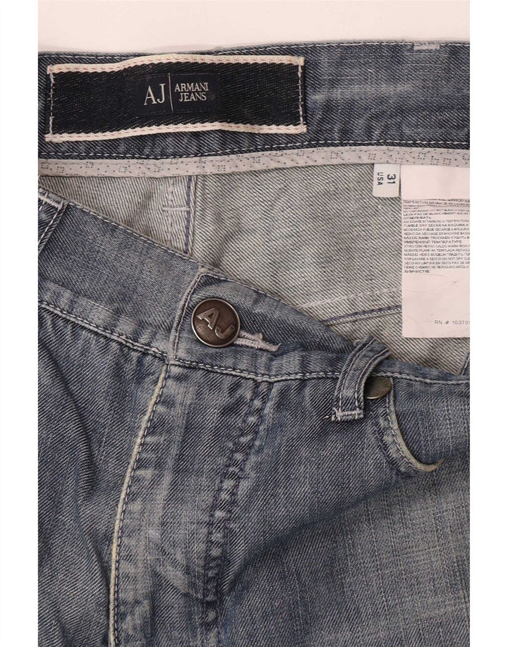 Calça jeans reta masculina Armani W31 L28 azul