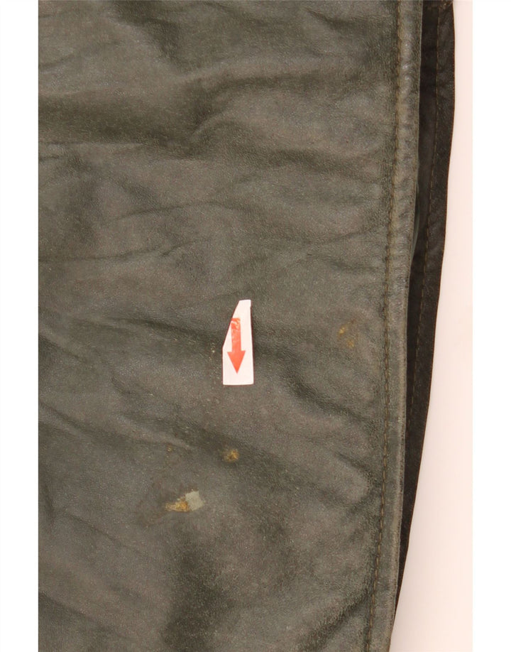 Jaqueta masculina de couro com capuz Morris IT 52 XL couro verde