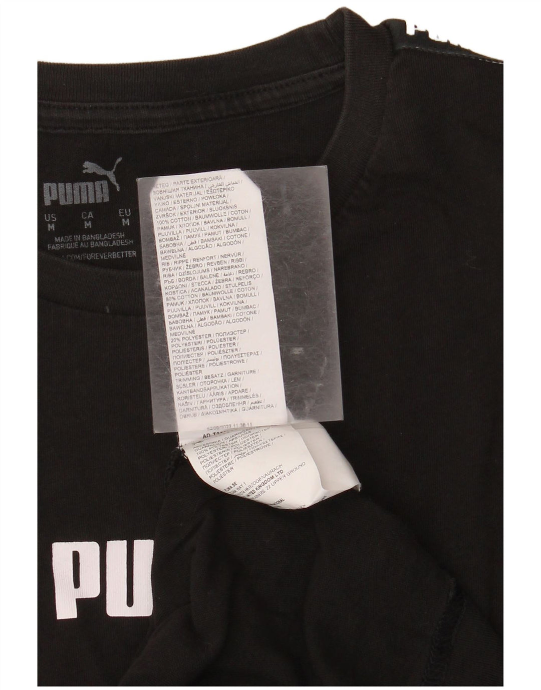 Camiseta masculina PUMA Graphic Top médio algodão preto