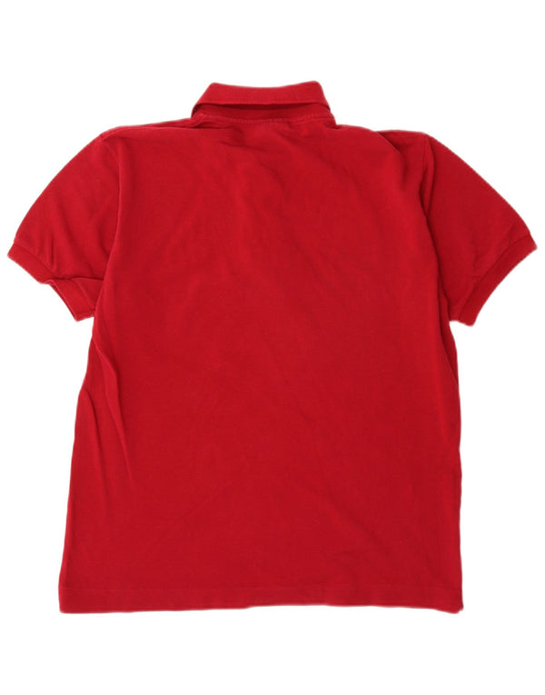 Camisa polo masculina Lacoste tamanho 3 pequeno algodão vermelho