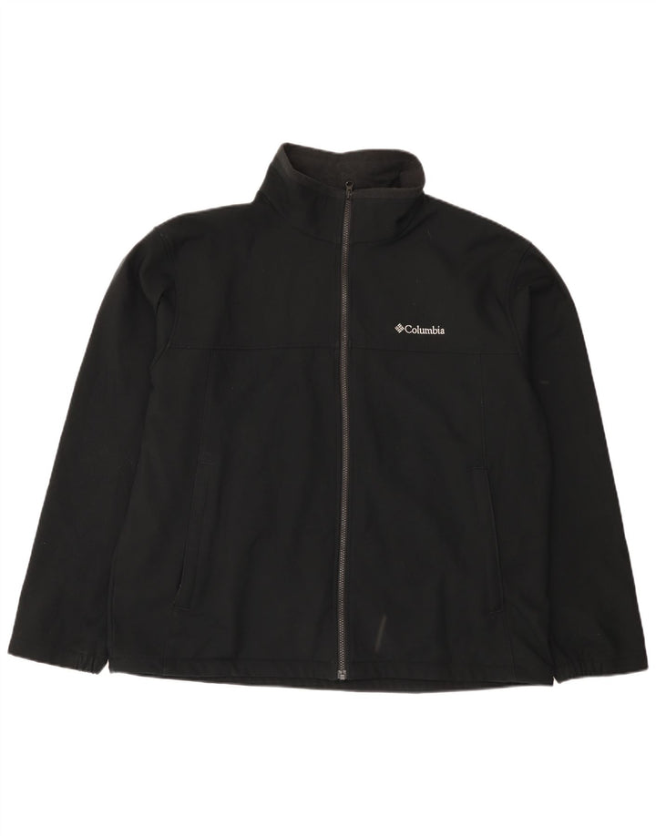 Columbia Mens Tracksuit Top Jacket XL Poliéster Preto